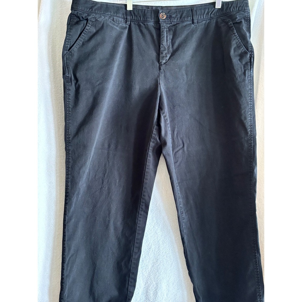 Intro Love The Fit Womens Black Chino Straight Leg Pants Size 22S - Picture 1 of 6